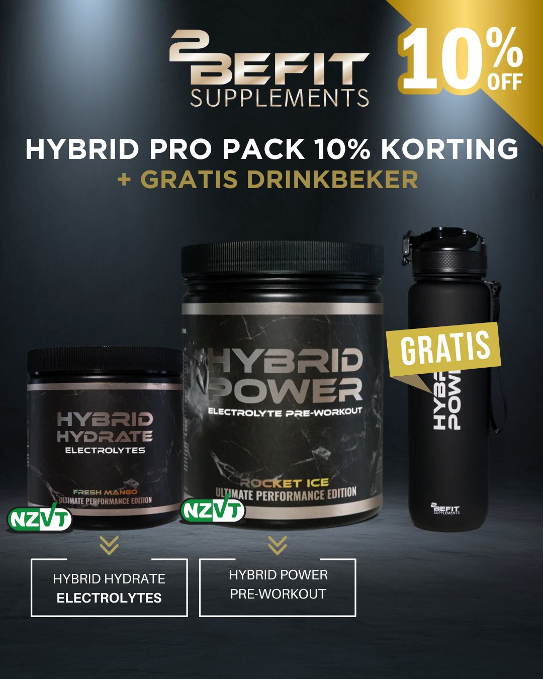 HYBRID PRO PAKKET + Gratis Drinkfles